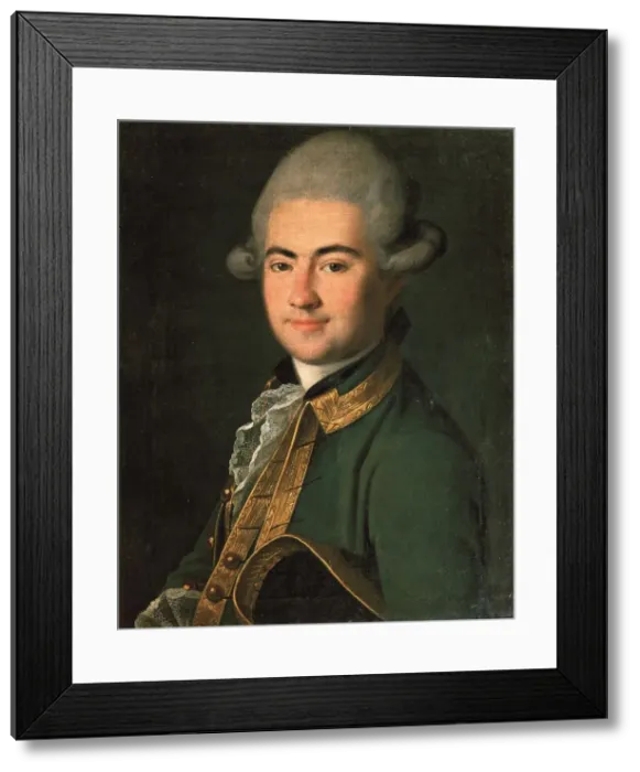 Framed Print : Portrait of the playwright Alexander Andreyevich Volkov (1736-1788), 1768. Artist: Christineck, Carl Ludwig Johann (1732 / 3-1792 / 4) Framed Print : Portrait of the playwright Alexander Andreyevich Volkov (1736-1788), 1768. Artist: Christineck, Carl Ludwig Johann (1732 / 3-1792 / 4)