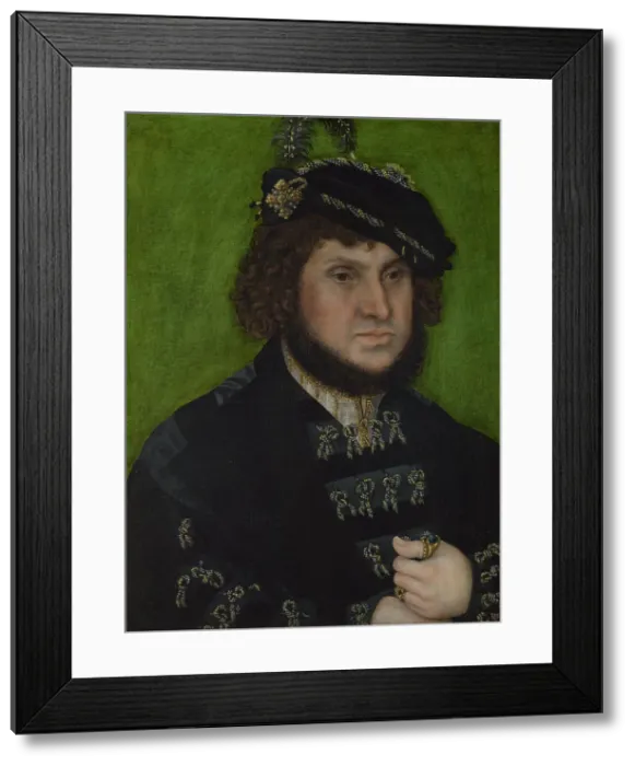 Framed Print : Portrait of John of Saxony (1468-1532), 1509. Artist: Cranach, Lucas, the Elder (1472-1553) Framed Print : Portrait of John of Saxony (1468-1532), 1509. Artist: Cranach, Lucas, the Elder (1472-1553)