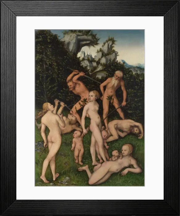 Framed Print : The Close of the Silver Age, ca 1530. Artist: Cranach, Lucas, the Elder (1472-1553) Framed Print : The Close of the Silver Age, ca 1530. Artist: Cranach, Lucas, the Elder (1472-1553)