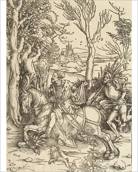 Knight and Lansquenet, c. 1497. Artist: Durer, Albrecht (1471-1528)