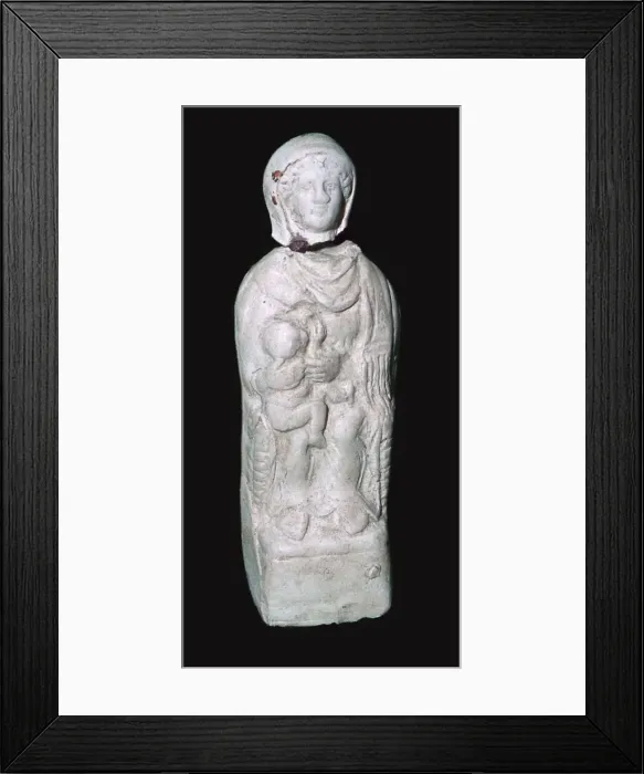 Framed Print : Statuette of a Celtic mother-goddess Framed Print : Statuette of a Celtic mother-goddess