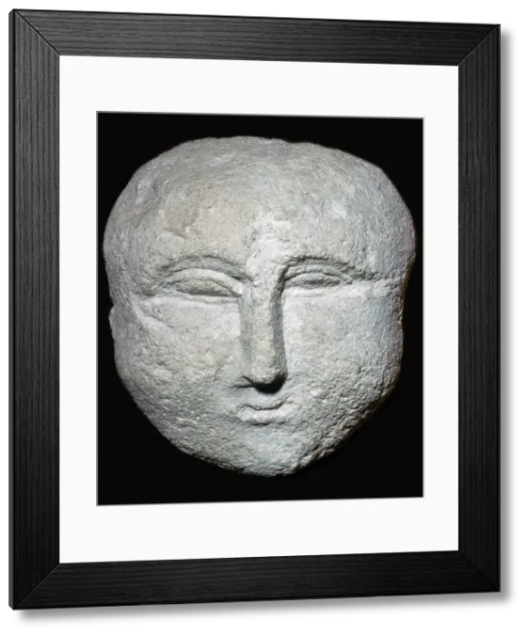 Framed Print : Stone ex-voto Roman head Framed Print : Stone ex-voto Roman head