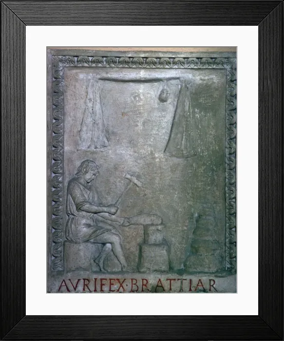 Framed Print : Roman smith at work, 2nd century Framed Print : Roman smith at work, 2nd century
