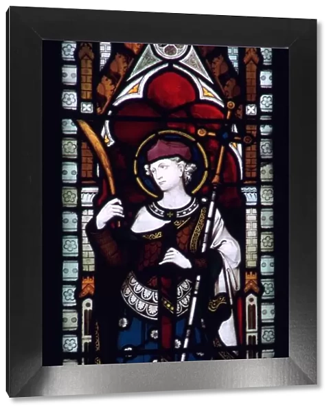 Stained glass window of St Alban in Hereford Cathedral, 3rd century