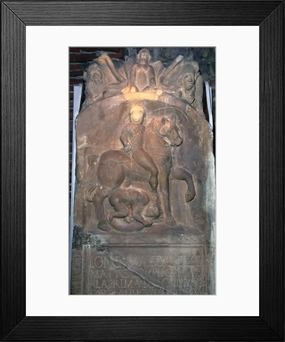 Framed Print : Roman tombstone of Longinus Sdapeze, 1st century Framed Print : Roman tombstone of Longinus Sdapeze, 1st century