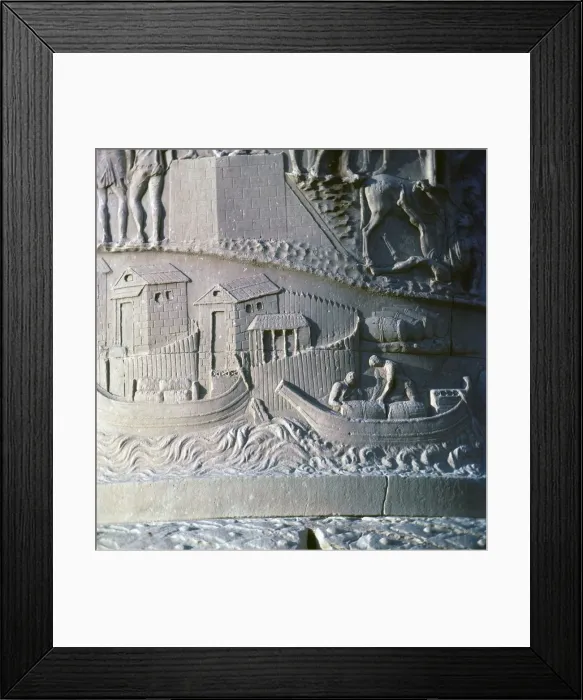Framed Print : Scene from Trajans column, Rome. Showing the loading of ships, 2nd century Framed Print : Scene from Trajans column, Rome. Showing the loading of ships, 2nd century