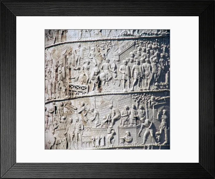 Framed Print : Scene from Trajans column, showing the Dacian wars, 2nd century Framed Print : Scene from Trajans column, showing the Dacian wars, 2nd century
