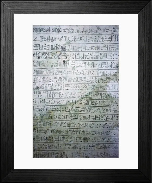 Framed Print : Egyptian limestone stele with hieratic script Framed Print : Egyptian limestone stele with hieratic script