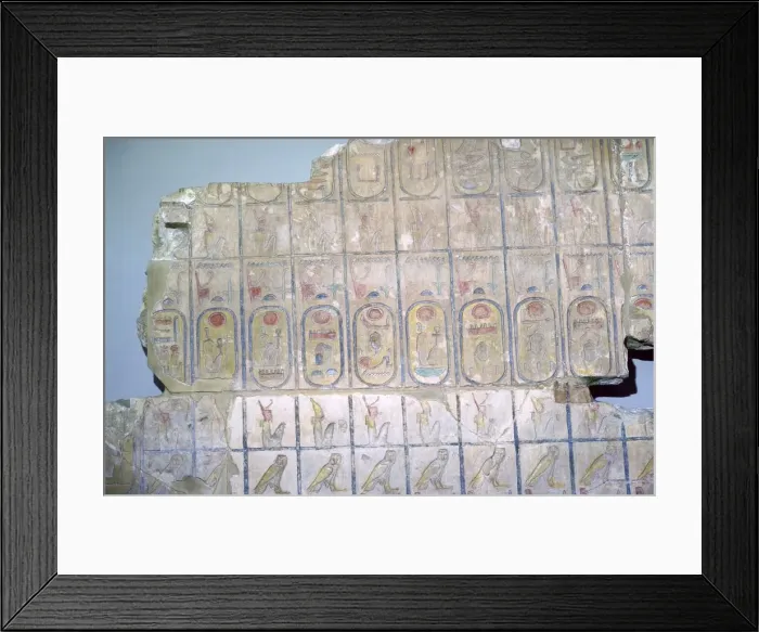 Framed Print : List of the kings of Egypt from the temple of Ramesses II, Abydos, Egypt, 19th Dynasty, c1250 BC Framed Print : List of the kings of Egypt from the temple of Ramesses II, Abydos, Egypt, 19th Dynasty, c1250 BC