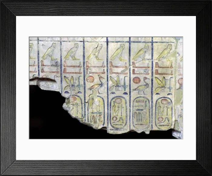 Framed Print : Egyptian limestone slab with the cartouche of Rameses II Framed Print : Egyptian limestone slab with the cartouche of Rameses II