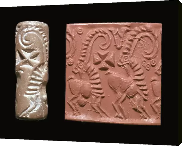 Early Sumerian cylinder-seal and impression