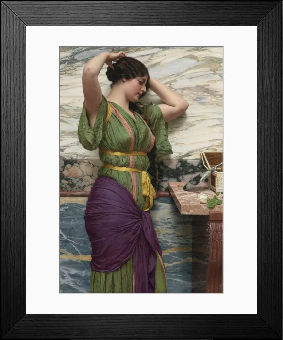Framed Print : A Fair Reflection, 1915. Artist: Godward, John William (1861?1922) Framed Print : A Fair Reflection, 1915. Artist: Godward, John William (1861?1922)