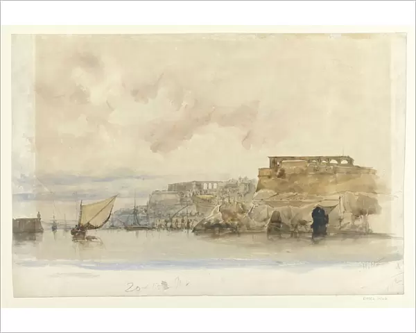 View of Valetta, Malta. Artist: Holland, James (1799-1870)