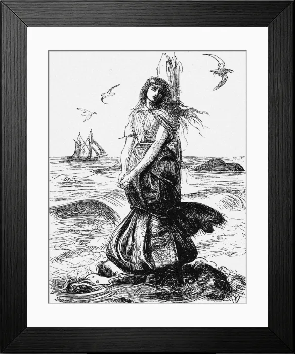 Framed Print : Margaret Wilson, 1862. Artist: Millais, John Everett (1829-1896) Framed Print : Margaret Wilson, 1862. Artist: Millais, John Everett (1829-1896)