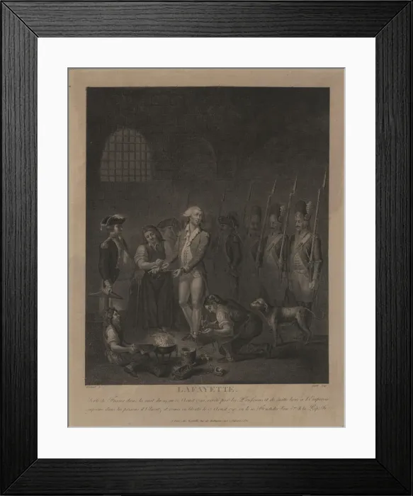 Framed Print : Lafayette in Prison at Olmutz. Artist: Morland, George (1736-1804) Framed Print : Lafayette in Prison at Olmutz. Artist: Morland, George (1736-1804)