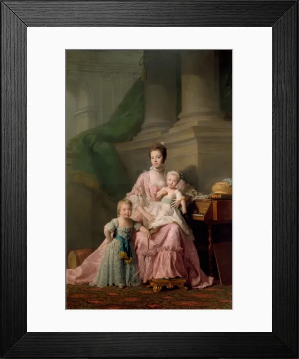 Framed Print : Queen Charlotte (1744-1818), with her Two Eldest Sons, 1769. Artist: Ramsay (1713-1784) Framed Print : Queen Charlotte (1744-1818), with her Two Eldest Sons, 1769. Artist: Ramsay (1713-1784)