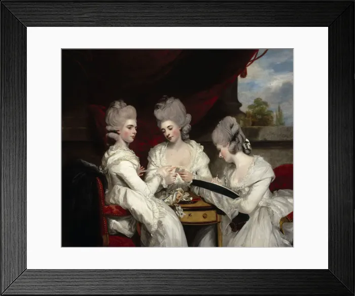 Framed Print : The Ladies Waldegrave, 1780. Artist: Reynolds, Sir Joshua (1732-1792) Framed Print : The Ladies Waldegrave, 1780. Artist: Reynolds, Sir Joshua (1732-1792)