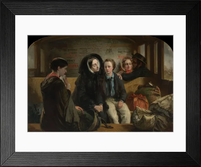 Framed Print : Second Class. The parting, 1854. Artist: Solomon, Abraham (1824-1862) Framed Print : Second Class. The parting, 1854. Artist: Solomon, Abraham (1824-1862)