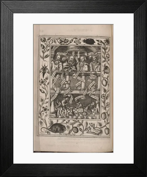 Framed Print : Theatrum chemicum Britannicum, 1652. Artist: Vaughan, Robert (c. 1600-before 1663) Framed Print : Theatrum chemicum Britannicum, 1652. Artist: Vaughan, Robert (c. 1600-before 1663)