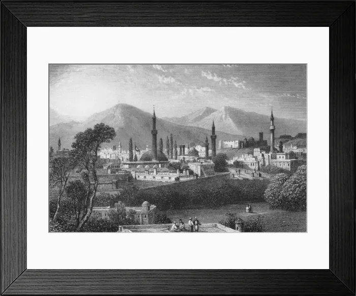 Framed Print : Viev of Erzurum, 1878. Artist: Willmore, Arthur (1814-1888)