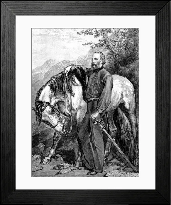 Framed Print : Portrait of Giuseppe Garibaldi (1807-1882), 1861. Artist: Anonymous Framed Print : Portrait of Giuseppe Garibaldi (1807-1882), 1861. Artist: Anonymous