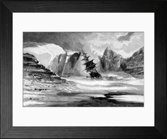 Framed Print : The Kane Expedition in the Ice of Smith Sound. Artist: Anonymous Framed Print : The Kane Expedition in the Ice of Smith Sound. Artist: Anonymous