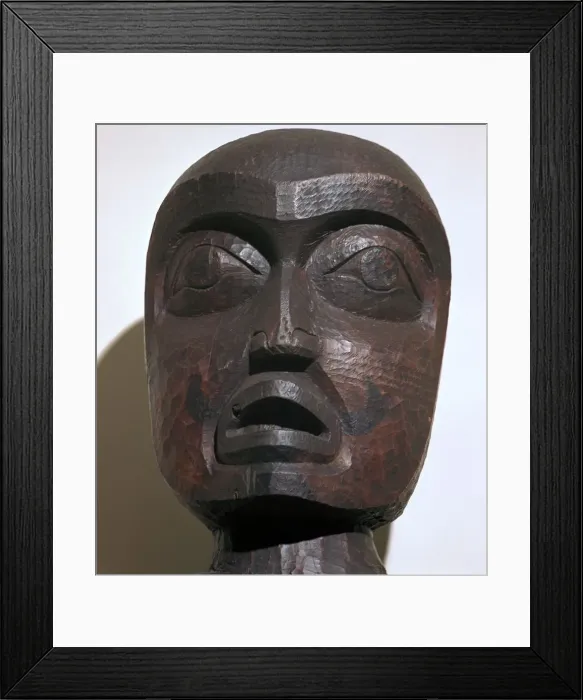 Framed Print : Head of Haida Native American Ancestor-figure Framed Print : Head of Haida Native American Ancestor-figure