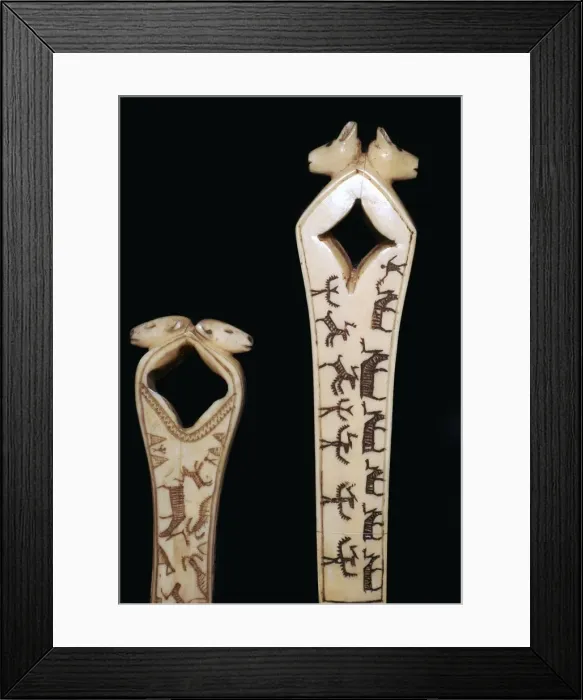 Framed Print : Inuit arrowshaft straightener Framed Print : Inuit arrowshaft straightener