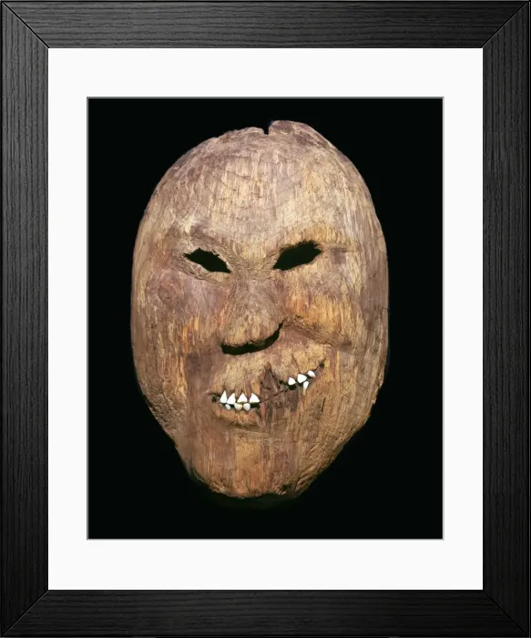 Framed Print : Western inuit wooden mask, 19th century Framed Print : Western inuit wooden mask, 19th century