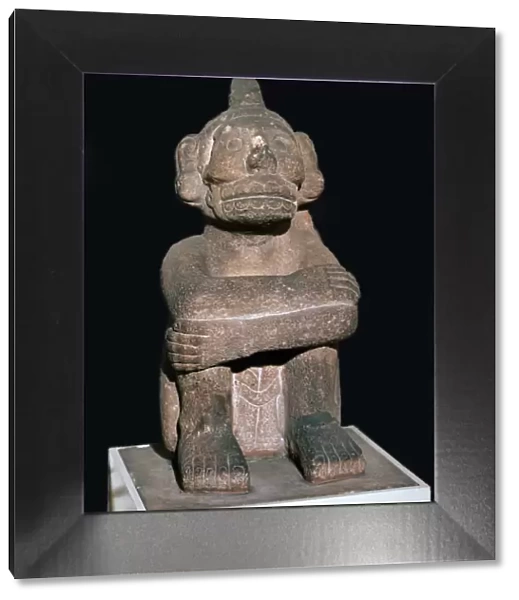 Pre-Columbian pottery statuette of the Mayan god Mictantecuan