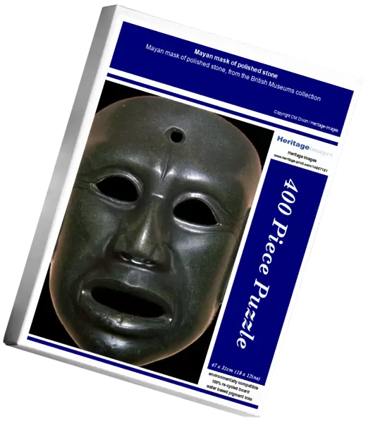 Mayan mask of polished stone
