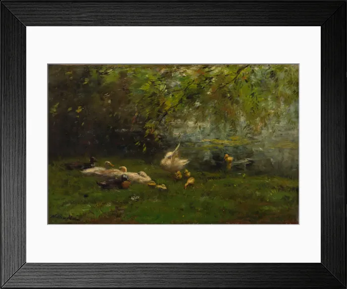 Framed Print : Duck heaven. Artist: Maris, Willem (1844-1910) Framed Print : Duck heaven. Artist: Maris, Willem (1844-1910)