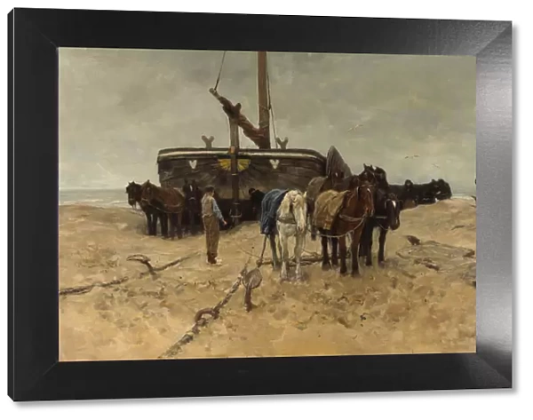 Fishing boat on the beach, 1882. Artist: Mauve, Anton (1838-1888)