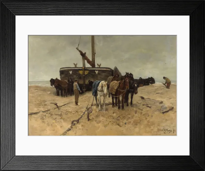 Framed Print : Fishing boat on the beach, 1882. Artist: Mauve, Anton (1838-1888) Framed Print : Fishing boat on the beach, 1882. Artist: Mauve, Anton (1838-1888)