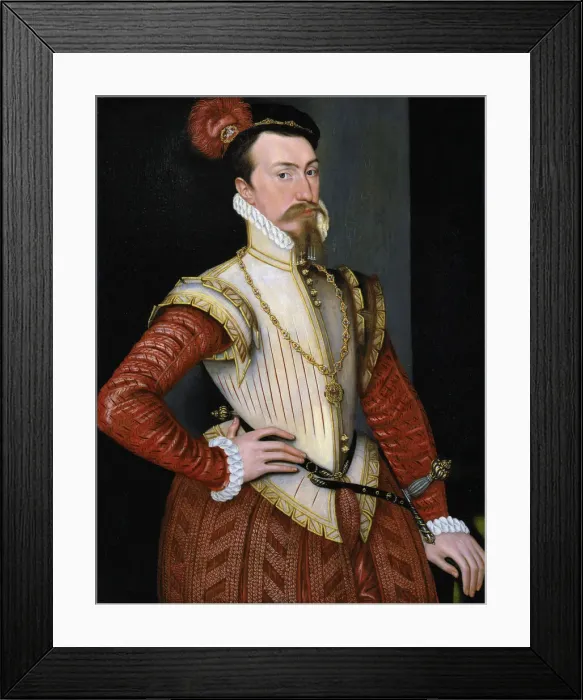 Framed Print : Robert Dudley, 1st Earl of Leicester (1532-1588), 1560s. Artist: Meulen, Steven van der (active 1543-1564) Framed Print : Robert Dudley, 1st Earl of Leicester (1532-1588), 1560s. Artist: Meulen, Steven van der (active 1543-1564)