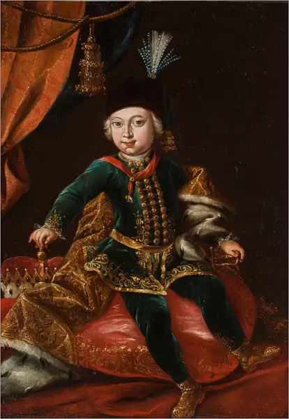 Portrait of Emperor Joseph II (1741-1790) as child. Artist: Meytens, Martin van, the Younger (1695-1770)