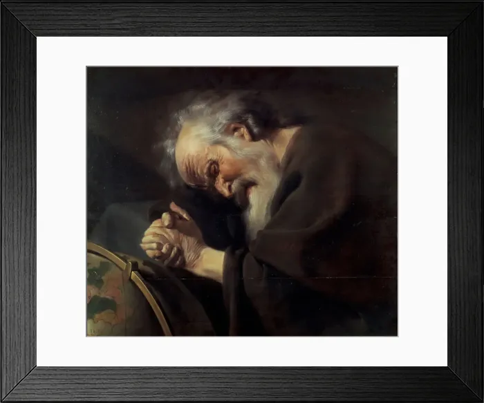 Framed Print : Heraclitus, 1630. Artist: Moreelse, Johan (Johannes Pauwelsz. ) (c. 1603?1634) Framed Print : Heraclitus, 1630. Artist: Moreelse, Johan (Johannes Pauwelsz. ) (c. 1603?1634)