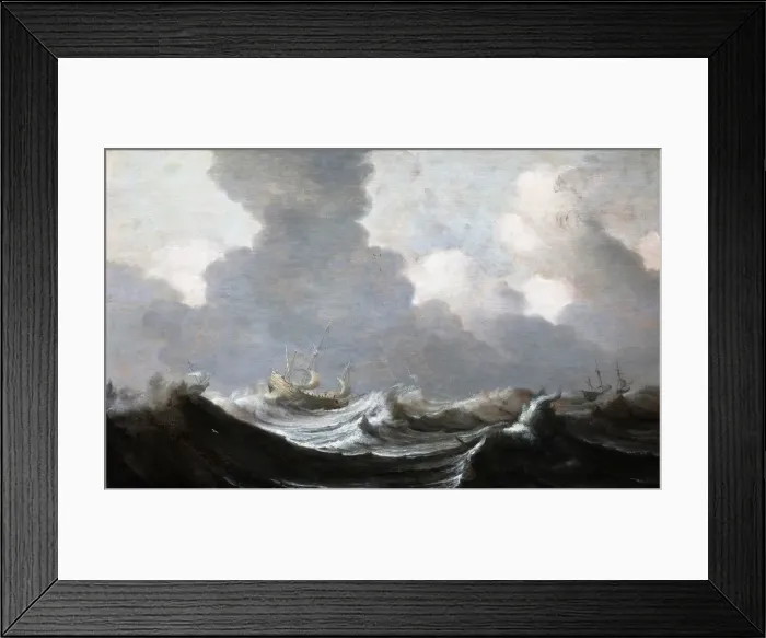 Framed Print : Four Vessels Running Before a Gale, 1630. Artist: Mulier, Pieter, the Elder (ca 1610-1659) Framed Print : Four Vessels Running Before a Gale, 1630. Artist: Mulier, Pieter, the Elder (ca 1610-1659)