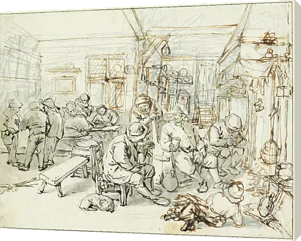 Company of Peasants in a Tavern, ca 1675. Artist: Ostade, Adriaen Jansz, van (1610-1685)