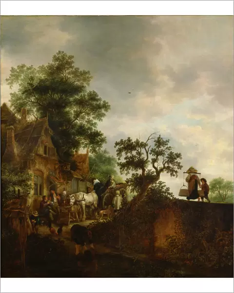 Travellers Halting at an Inn, 1645. Artist: Ostade, Isaac van (1621?1649)