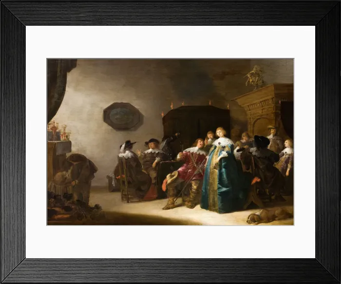 Framed Print : Merry Company, 1633. Artist: Palamedesz, Anthonie (1601-1673) Framed Print : Merry Company, 1633. Artist: Palamedesz, Anthonie (1601-1673)