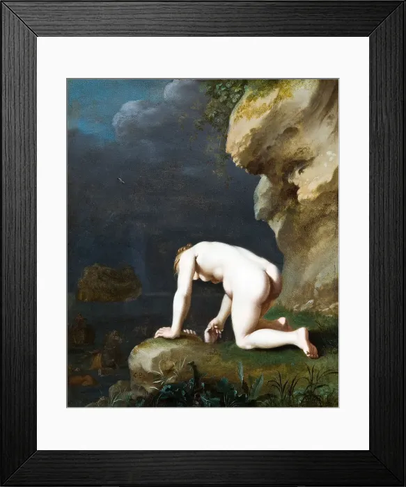 Framed Print : The Goddess Calypso rescues Ulysses, 1630. Artist: Poelenburgh, Cornelis, van (1594 / 95-1667) Framed Print : The Goddess Calypso rescues Ulysses, 1630. Artist: Poelenburgh, Cornelis, van (1594 / 95-1667)