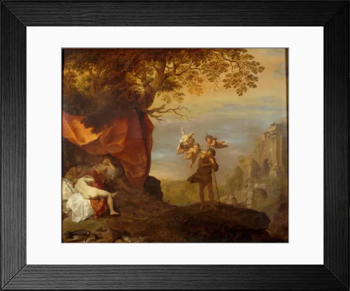 Framed Print : Cymon and Iphigenia, 1630-1640. Artist: Poelenburgh, Cornelis, van (1594 / 95-1667) Framed Print : Cymon and Iphigenia, 1630-1640. Artist: Poelenburgh, Cornelis, van (1594 / 95-1667)