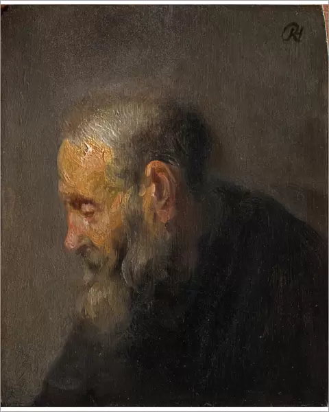 Study of an Old Man in Profile, c. 1630. Artist: Rembrandt van Rhijn (1606-1669)