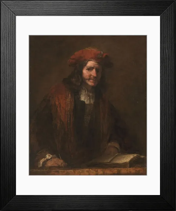 Framed Print : The Man with the Red Cap, c. 1660. Artist: Rembrandt van Rhijn (1606-1669) Framed Print : The Man with the Red Cap, c. 1660. Artist: Rembrandt van Rhijn (1606-1669)