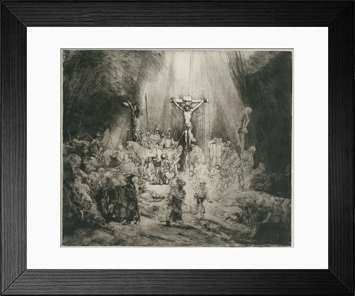 Framed Print : The Three Crosses, c. 1653. Artist: Rembrandt van Rhijn (1606-1669) Framed Print : The Three Crosses, c. 1653. Artist: Rembrandt van Rhijn (1606-1669)