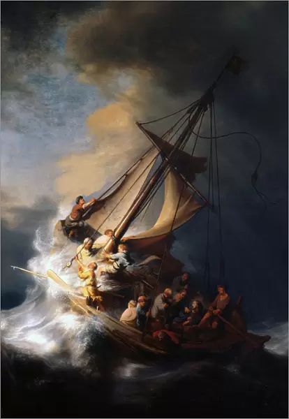 Christ in the Storm on the Lake of Galilee, 1633. Artist: Rembrandt van Rhijn (1606-1669)
