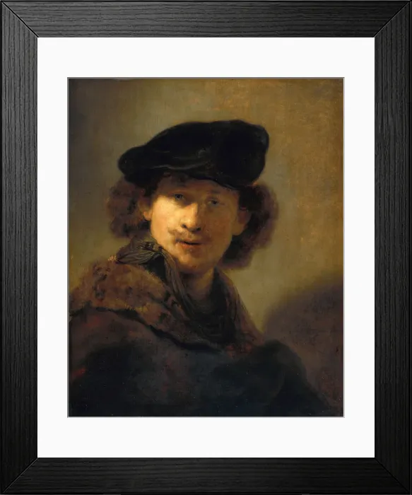 Framed Print : Self-Portrait with Velvet Beret, 1634. Artist: Rembrandt van Rhijn (1606-1669) Framed Print : Self-Portrait with Velvet Beret, 1634. Artist: Rembrandt van Rhijn (1606-1669)