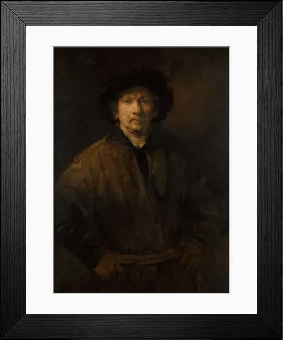 Framed Print : Large Self-Portrait, 1652. Artist: Rembrandt van Rhijn (1606-1669) Framed Print : Large Self-Portrait, 1652. Artist: Rembrandt van Rhijn (1606-1669)