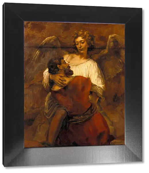 Jacob Wrestling with the Angel, ca 1659. Artist: Rembrandt van Rhijn (1606-1669)